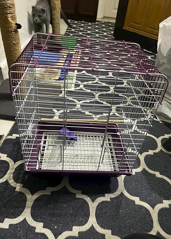 Mor beyaz Küçük Hayvan Kafesi - Görsel 2