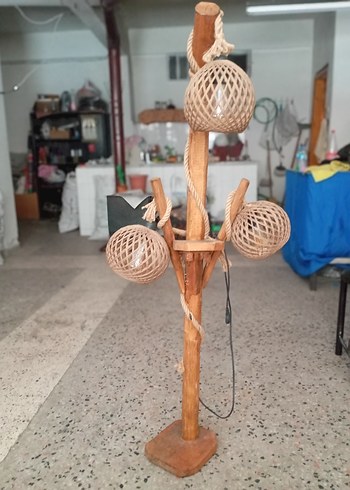 Bej 3'lü Hasır Lambader - Görsel 3