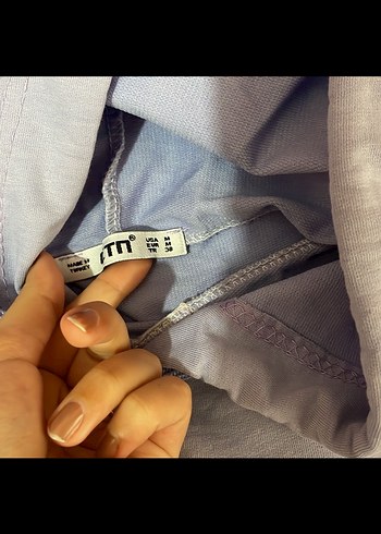 Mor Kapüşonlu Çiçek Baskılı Kadın Sweatshirt - Görsel 2