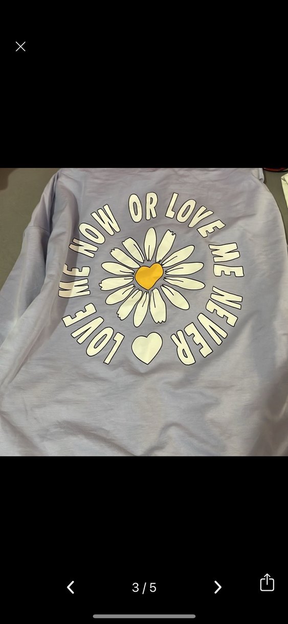 Mor Kapüşonlu Çiçek Baskılı Kadın Sweatshirt - Görsel 3