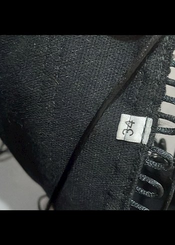 Siyah Korse Straplez Mini Bustiyer - Görsel 2