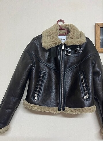 xs Beden kahverengi Renk bershka ceket