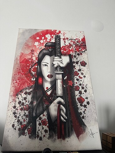 Japon Samurai Temalı Kanvas Tablo