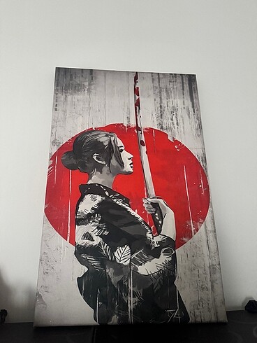 Japon Samurai Temalı Kanvas Tablo - Görsel 2