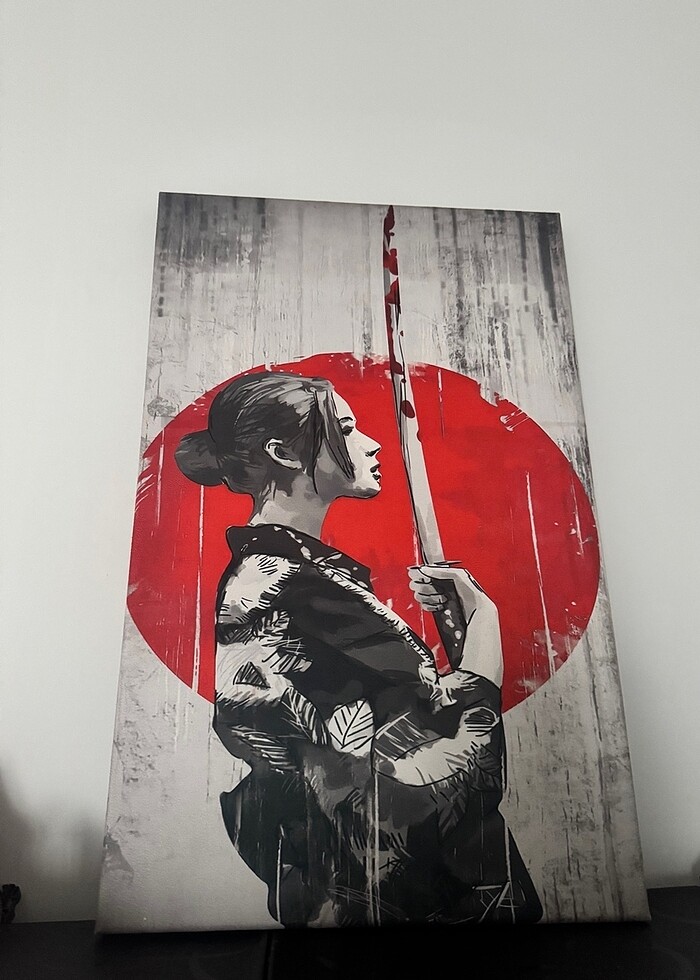 Japon Samurai Temalı Kanvas Tablo - Görsel 2