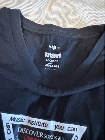 xxl Beden siyah Renk Mavi Tshirt