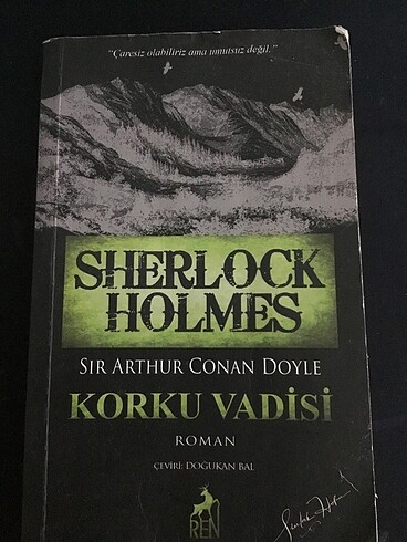 Sherlock Holmes korku vadisi kitabı.