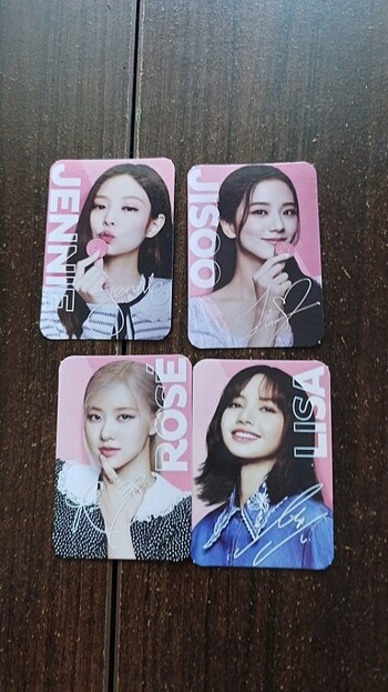 Black Pink foto kart 4'lü seri