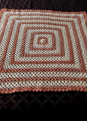 El Örgüsü Turuncu Bebek Battaniyesi - Görsel 2