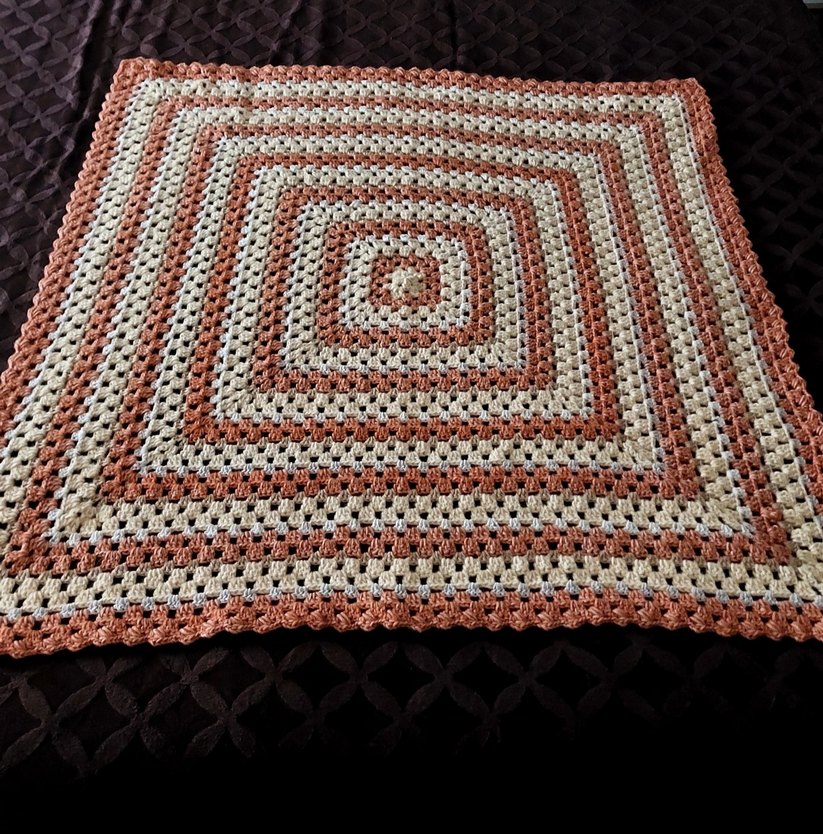 El Örgüsü Turuncu Bebek Battaniyesi - Görsel 2