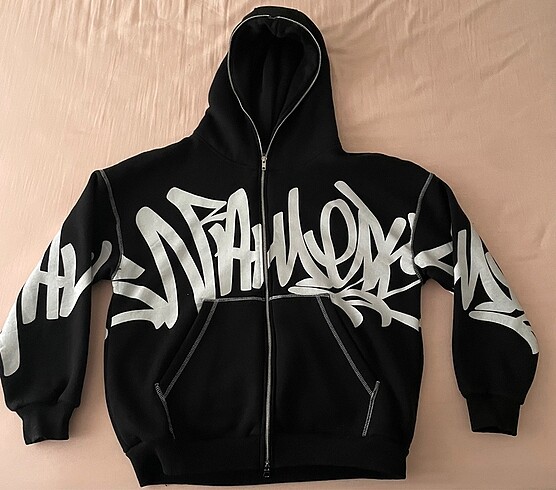 Grafiti Nakışlı Hoodie