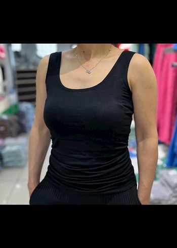 Siyah Kadın Mini Atlet