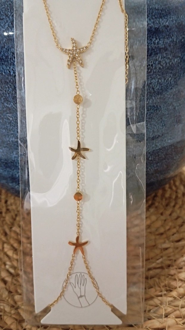 Altın Renk Zincir Detaylı Kadın El Zinciri şahmeran - Görsel 2