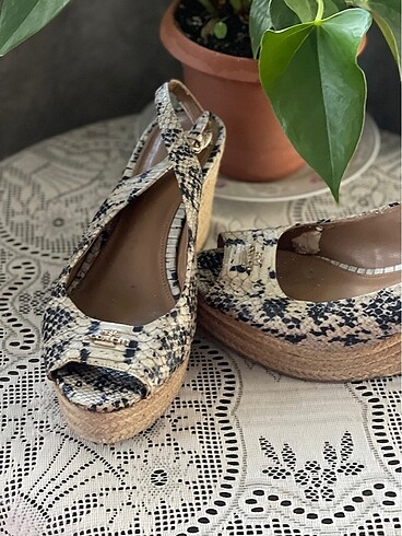 38,5 Beden Coach platform sandalet