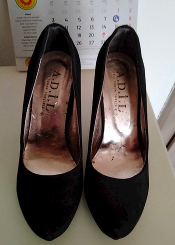Diğer Siyah süet Stiletto Topuklu Kadın Ayakkabı