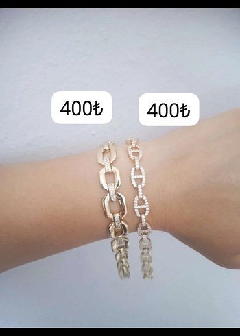 Diger Zincir Detaylı Altın Renk Bileklik