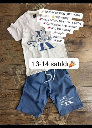 Calvin Klein Erkek Çocuk Şort Takımı