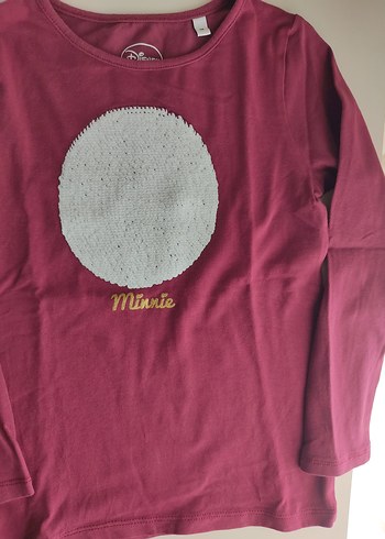 Bordo Kız Çocuk Uzun Kollu Tişört
