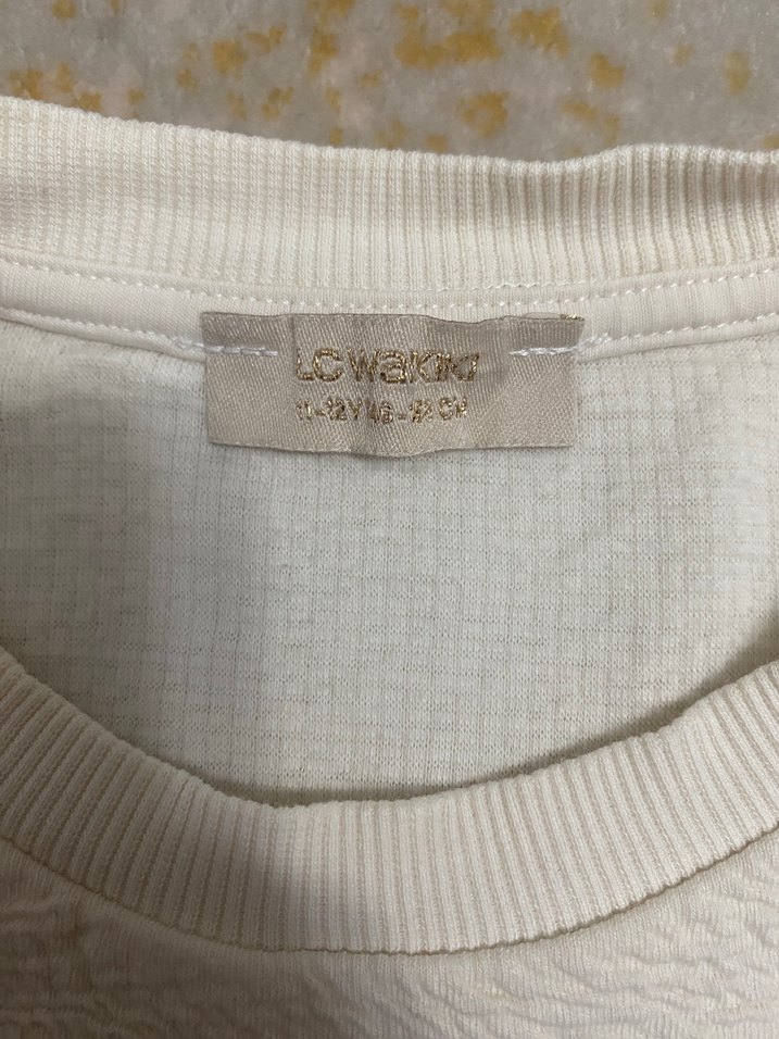 Nakış Detaylı Beyaz Kız çocuk Sweatshirt - Görsel 2