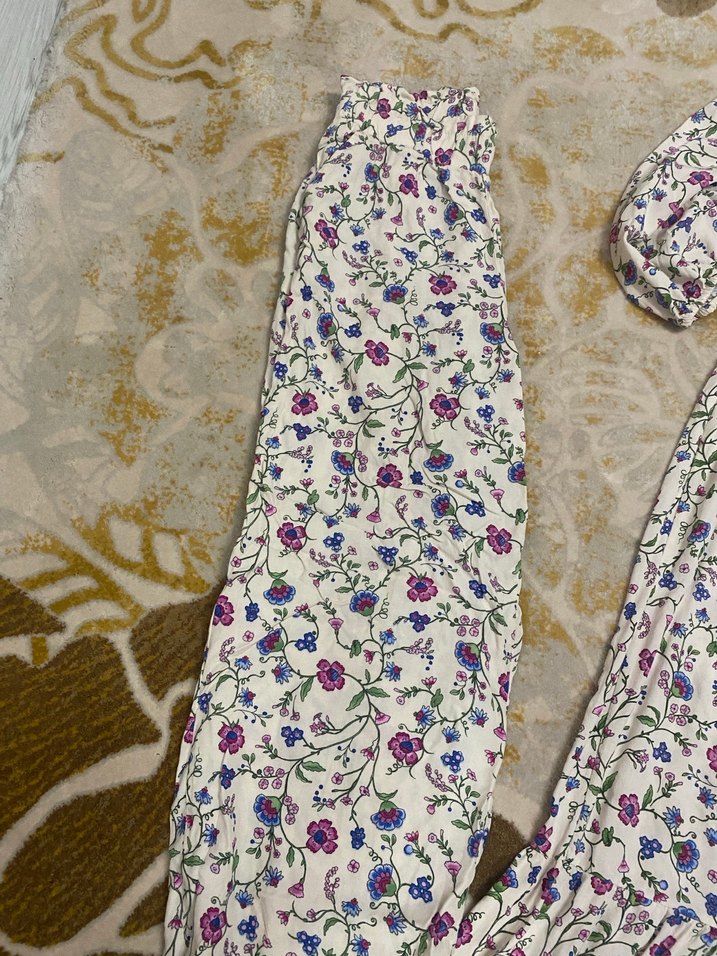 Çiçek Desenli Bohem Uzun Elbise - Görsel 2