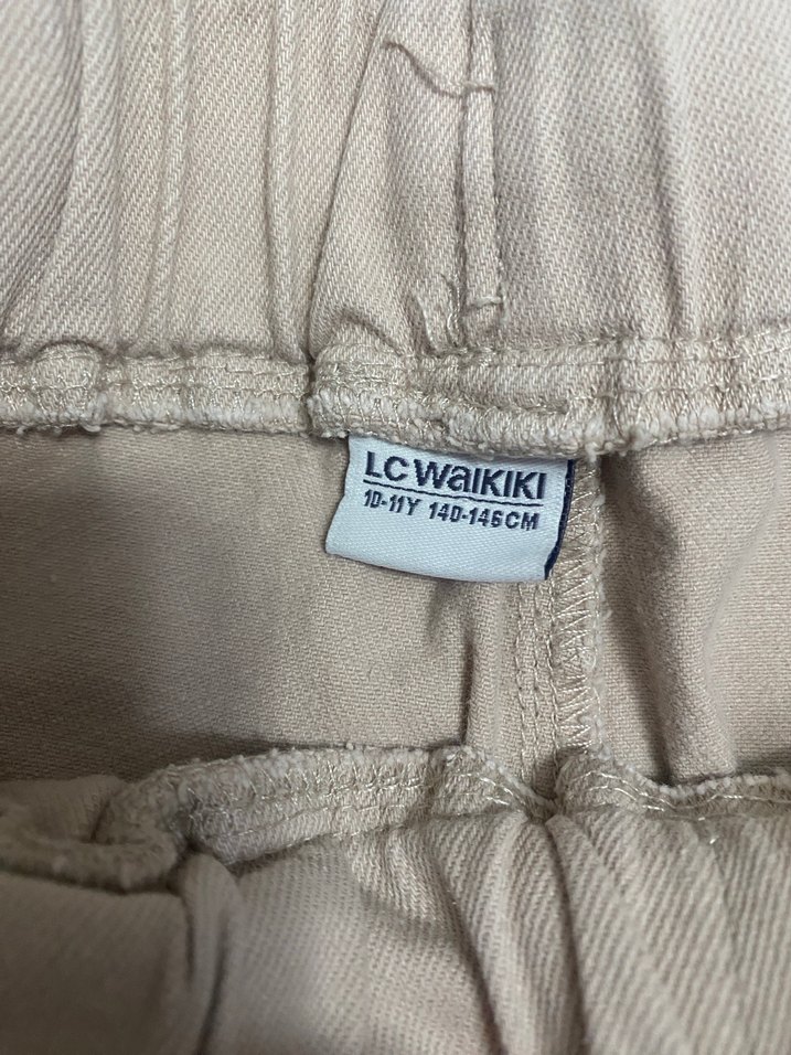 Bej Kadın Rahat Kesim Kumaş Pantolon - Görsel 2