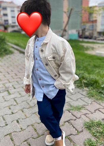 Düğmeli Beyaz Kadın Kot Ceket - Görsel 6