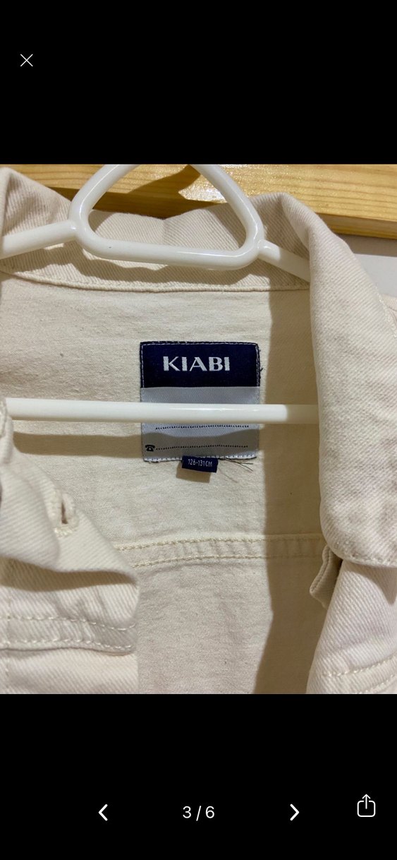 Düğmeli Beyaz Kadın Kot Ceket - Görsel 3