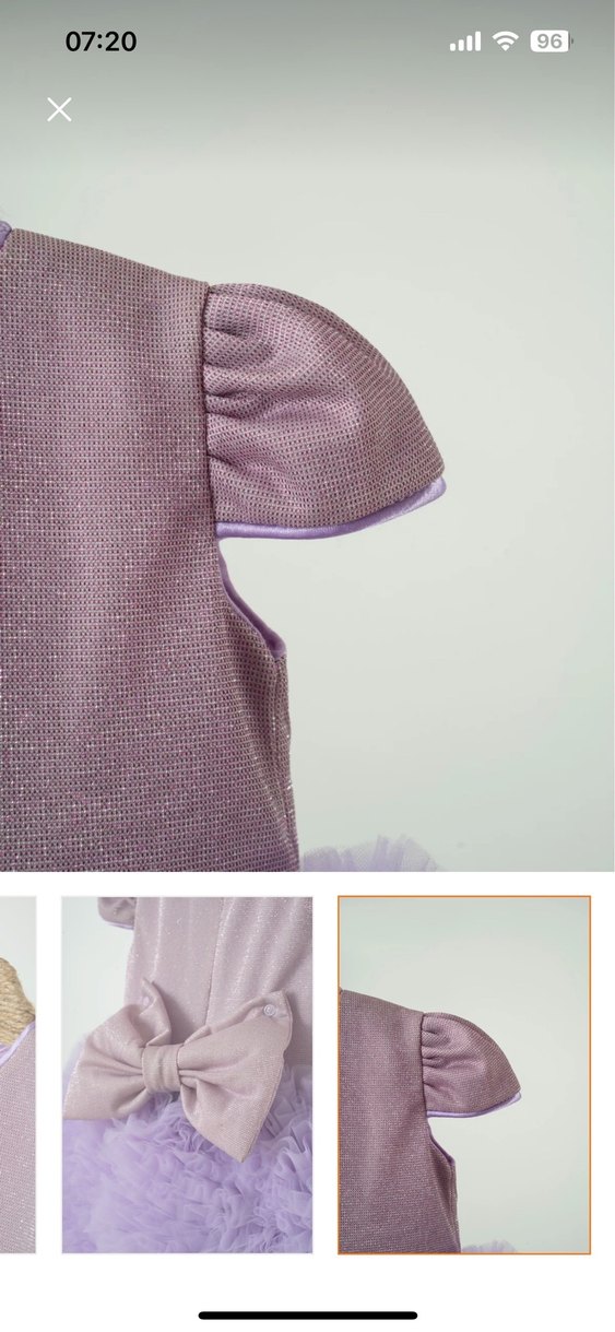 Mor Pastel Nakışlı Çocuk tütü elbise - Görsel 5