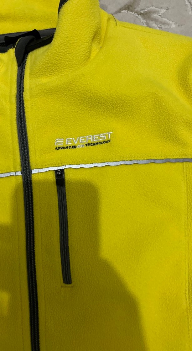 Sarı Fermuarlı Uzun Kollu Erkek Sweatshirt - Görsel 2