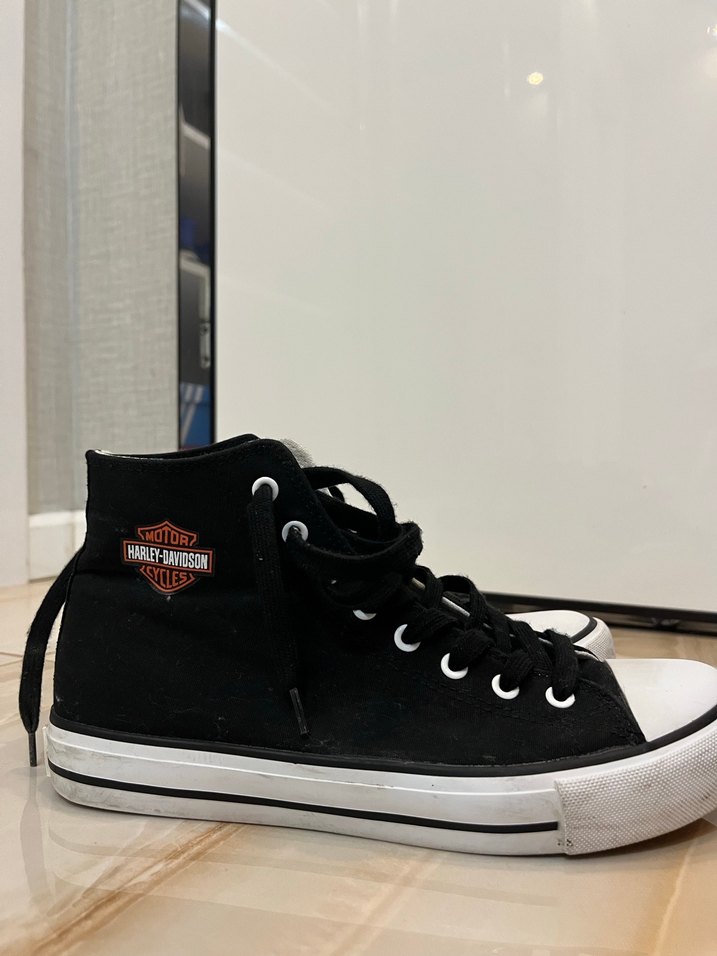 Siyah Rock Punk Tarzı Kadın Spor Ayakkabı - Görsel 2