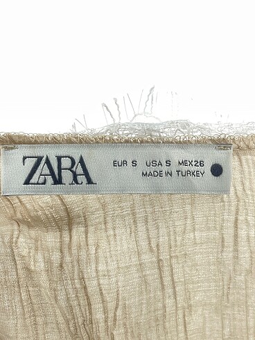 s Beden camel Renk Zara Bluz %70 İndirimli.
