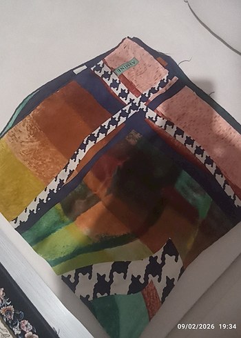 Renkli Bohem Kadın eşarp - Görsel 3