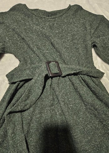 Kadın Kemerli Yün Elbise - Görsel 3