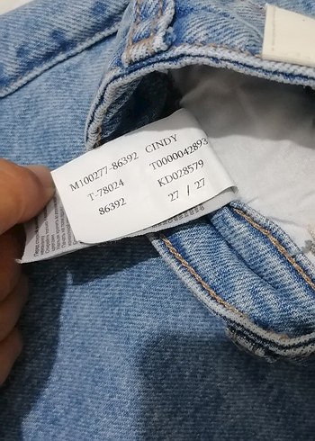 l Beden mavi Renk Kadın Mavi Denim mom Jean