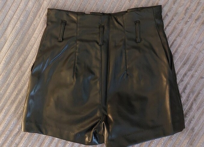 Deri Mini Şort - Görsel 2