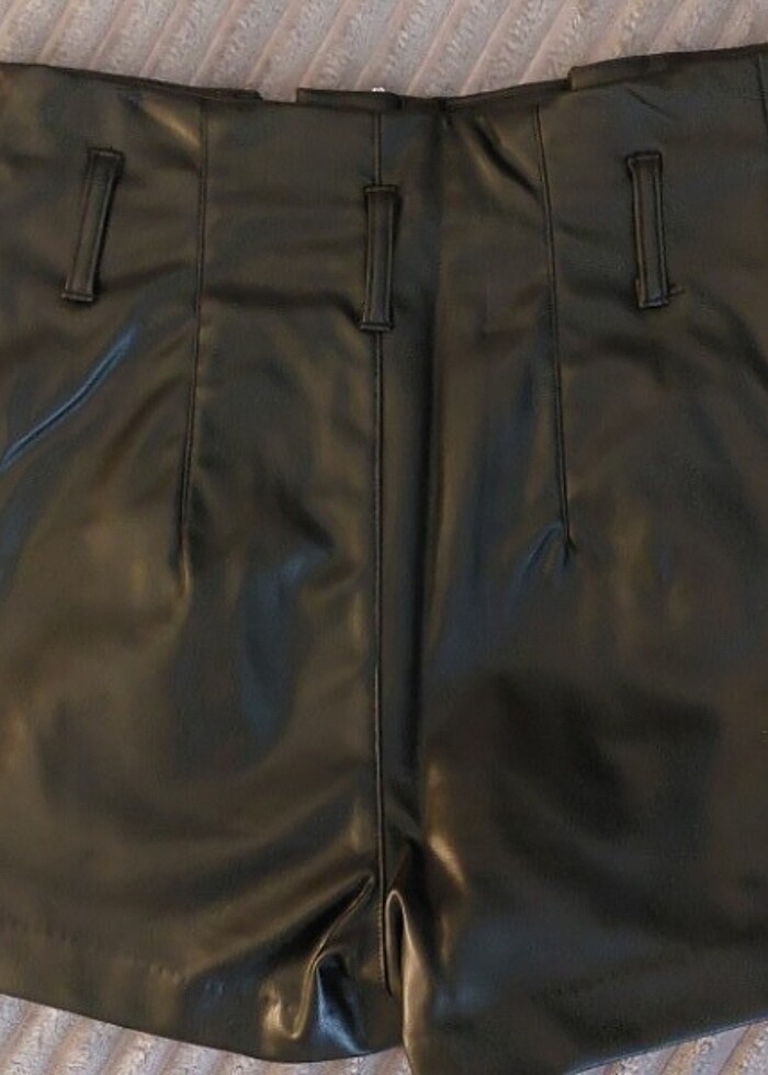 Deri Mini Şort - Görsel 2