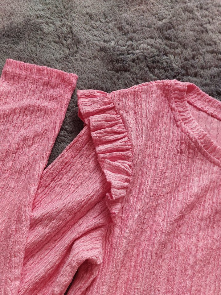 Pembe Uzun Kollu Düğmeli Bluz - Görsel 2