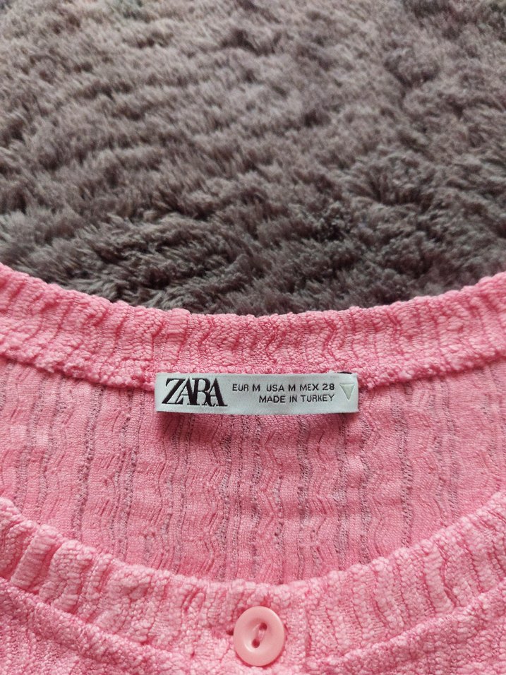 Pembe Uzun Kollu Düğmeli Bluz - Görsel 3