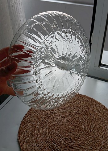 Şeffaf Cam Dekoratif Tabak - Görsel 4