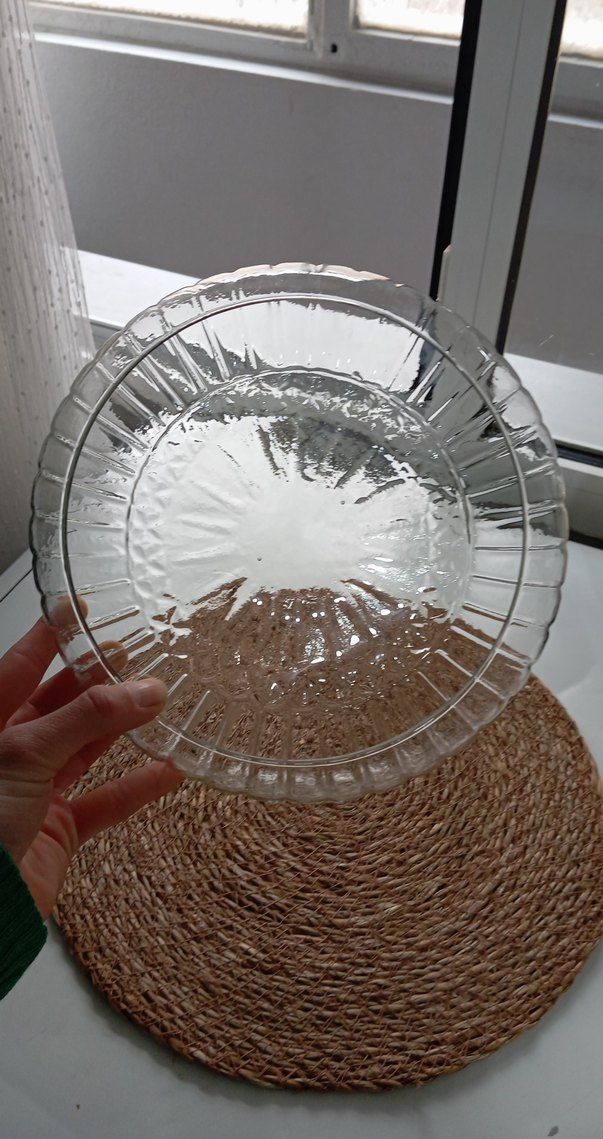 Şeffaf Cam Dekoratif Tabak - Görsel 2