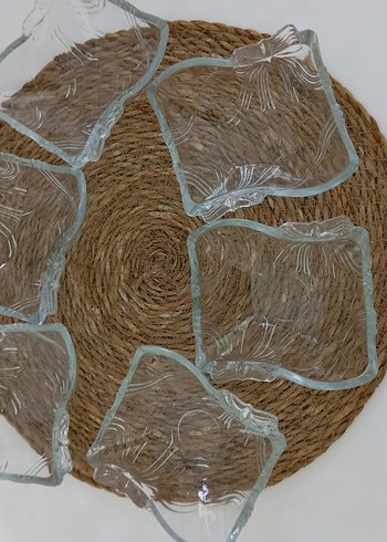 Bohem Tarz Cam Küçük Tabak Seti - Görsel 2