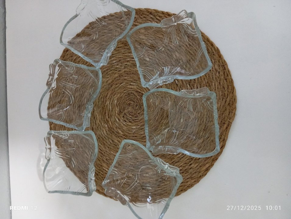 Bohem Tarz Cam Küçük Tabak Seti - Görsel 2