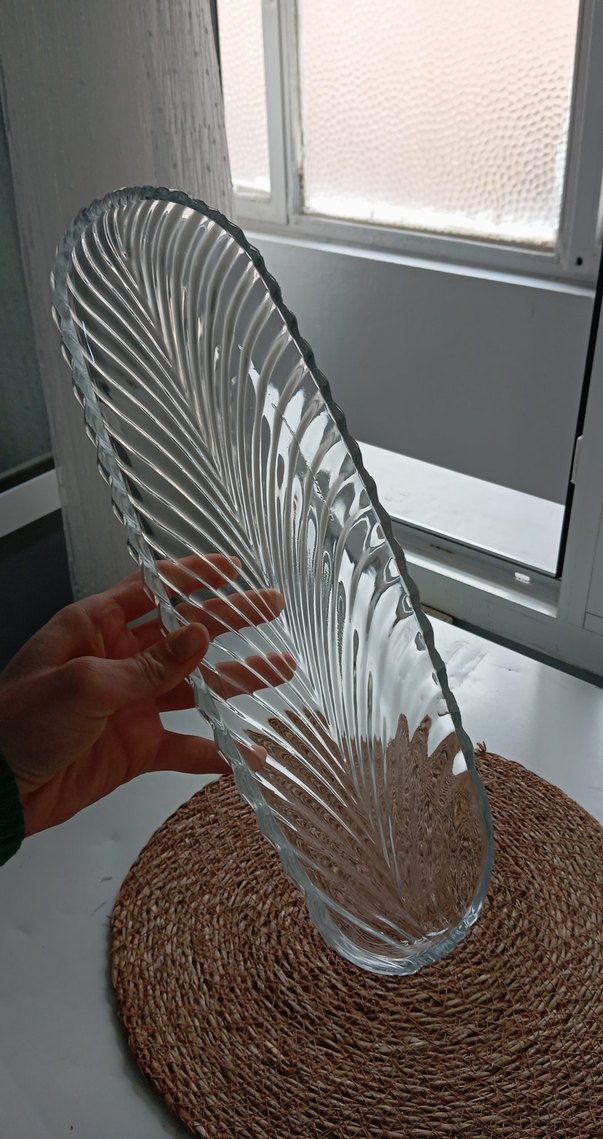 Soyut Desenli Cam Dekoratif Tabak - Görsel 2