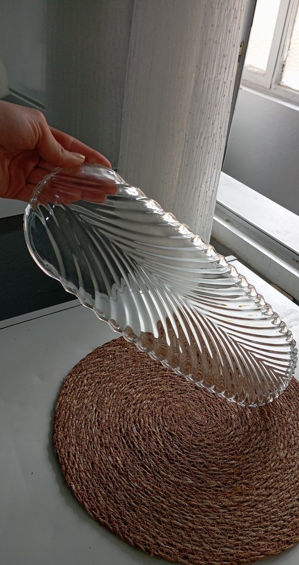 Soyut Desenli Cam Dekoratif Tabak - Görsel 3