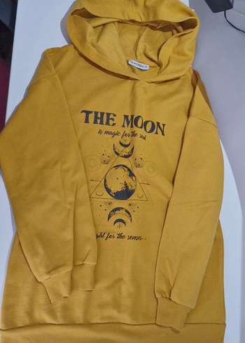 13-14 Yaş Beden sarı Renk kazak Sweatshirt cocuk genç
