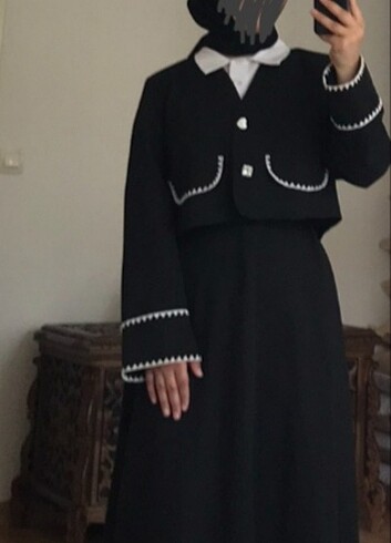 l Beden siyah Renk Ceket etek takım 