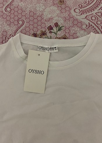 universal Beden Oysho Beyaz Kısa Kollu Pamuk Tişört
