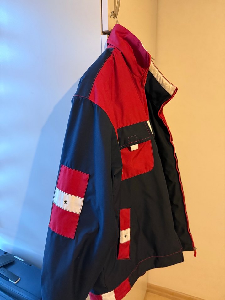 Erkek Kırmızı Rahat Kesim Ceket - Görsel 4