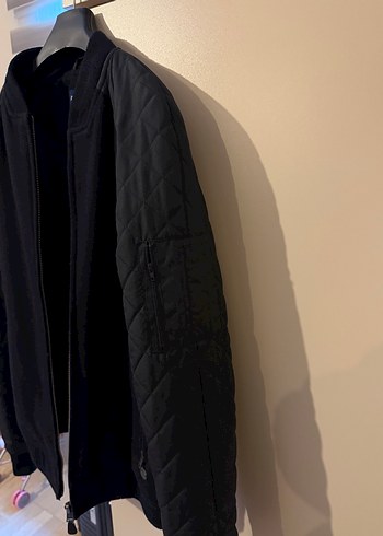 Pull & Bear Yünlü Erkek Bomber Ceket - Görsel 5