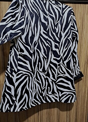 s Beden Zebra desen saten blazer ceket